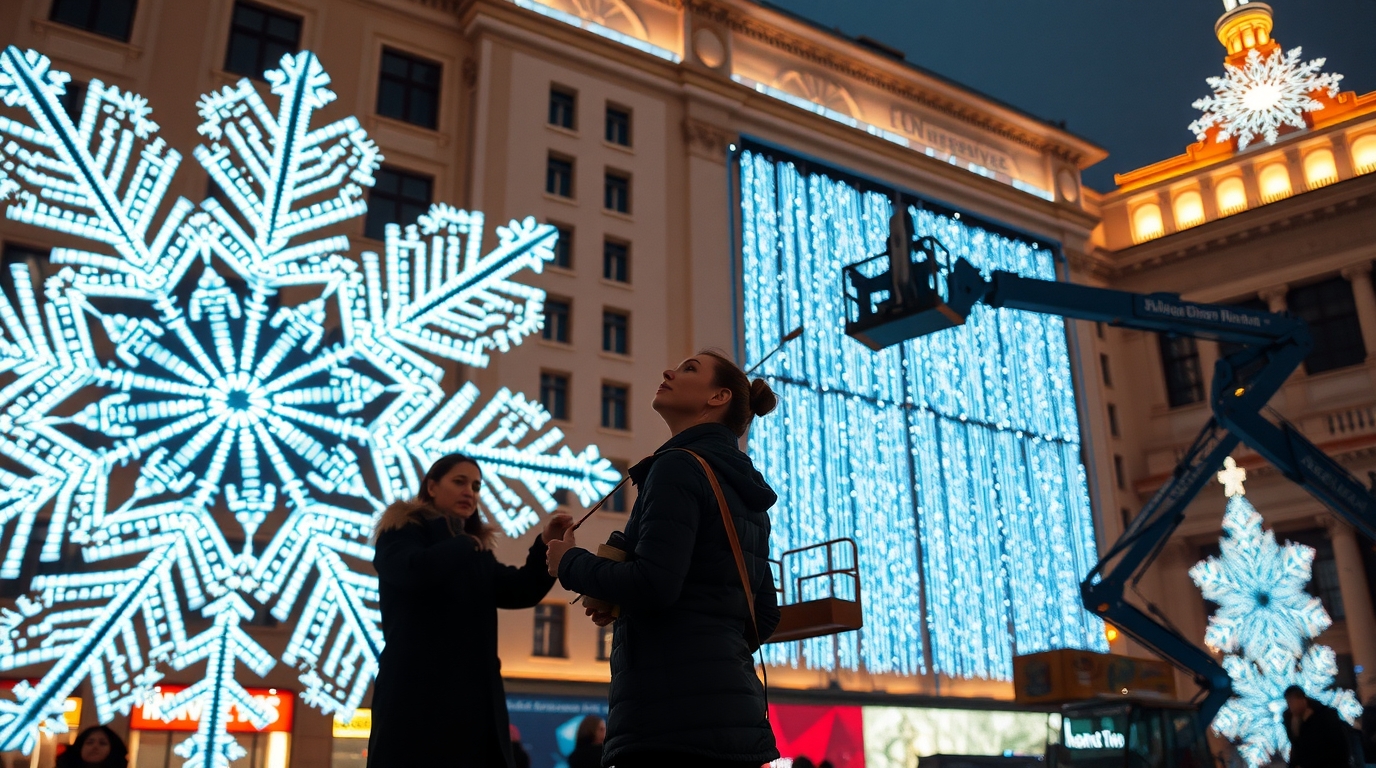 Уличная гирлянда 'Тающие сосульки'